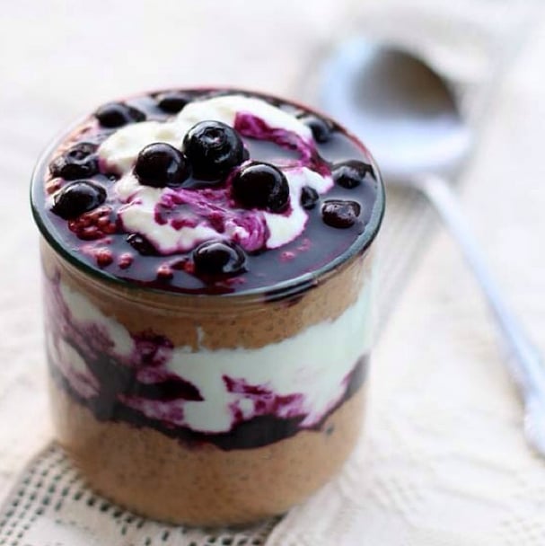 For a deliciously sweet dose of antioxidants, mix your pudding with acai berries. 
Source: Instagram user talesofakitchen