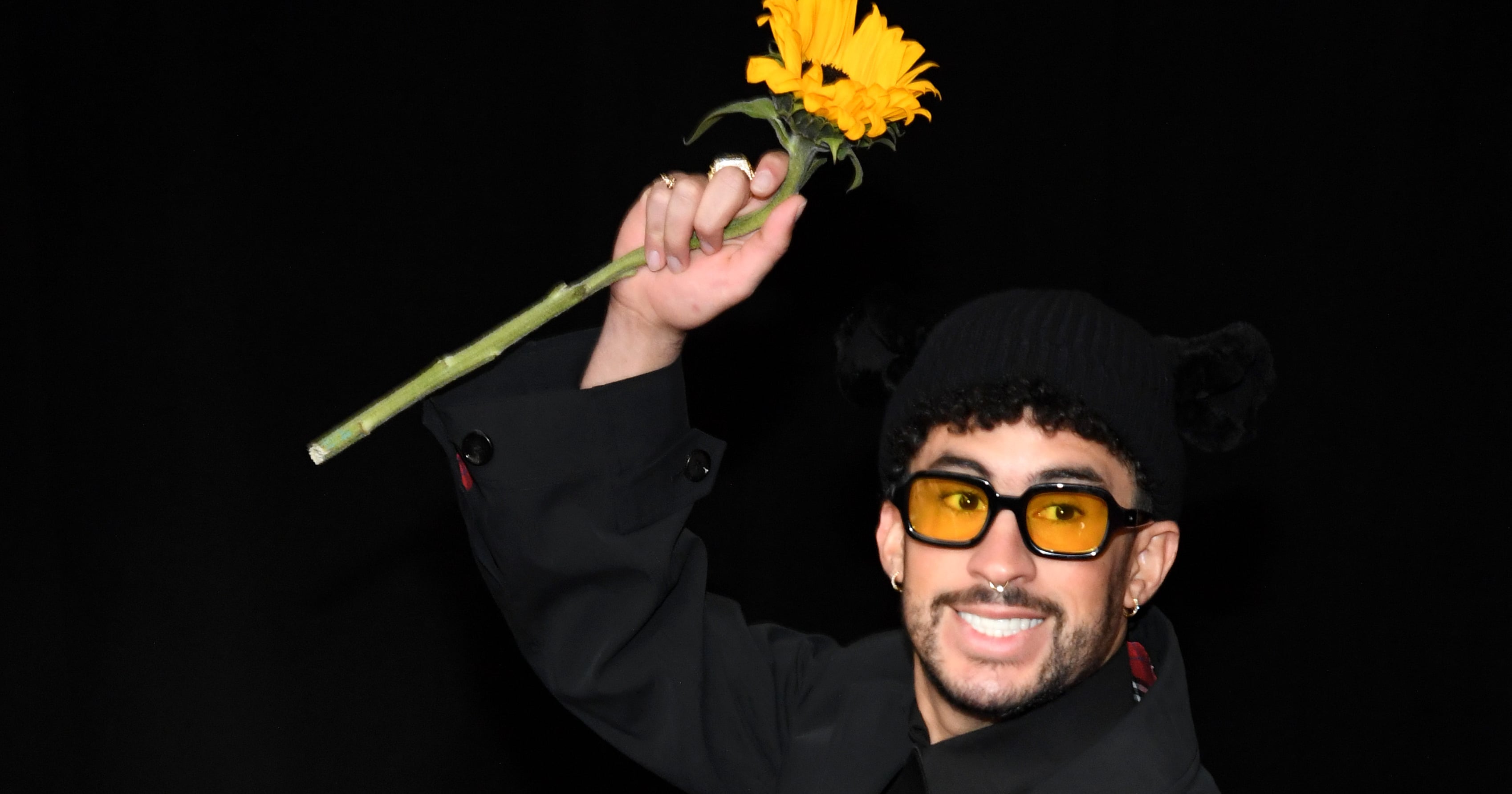 Bad Bunny Had the Best Accessory of the Night: a Sunflower