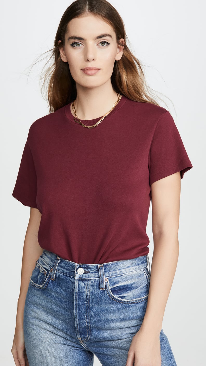 Shop a Similar Burgundy Oversize T-Shirt
