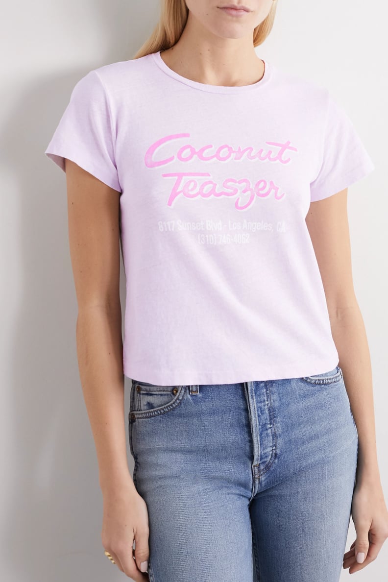Re/Done Lilac Printed T-Shirt