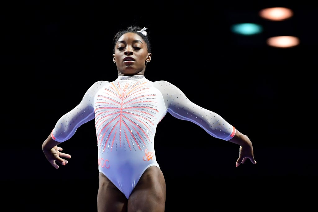 Simone Biles Wears GOAT Leotard For GK UC Classic