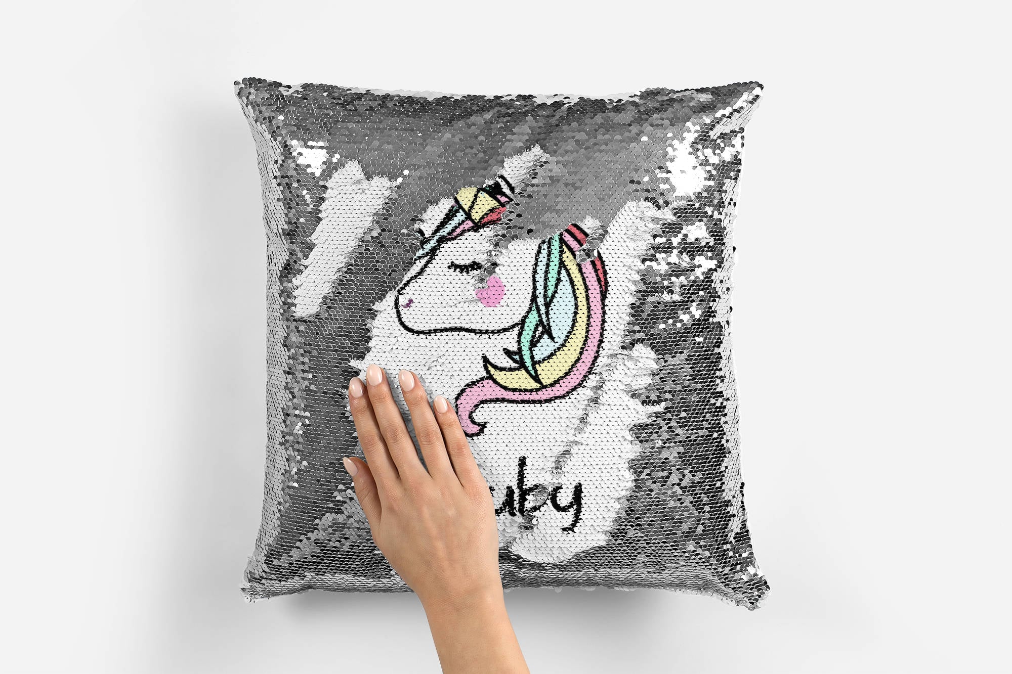Changing sequin pillow shop