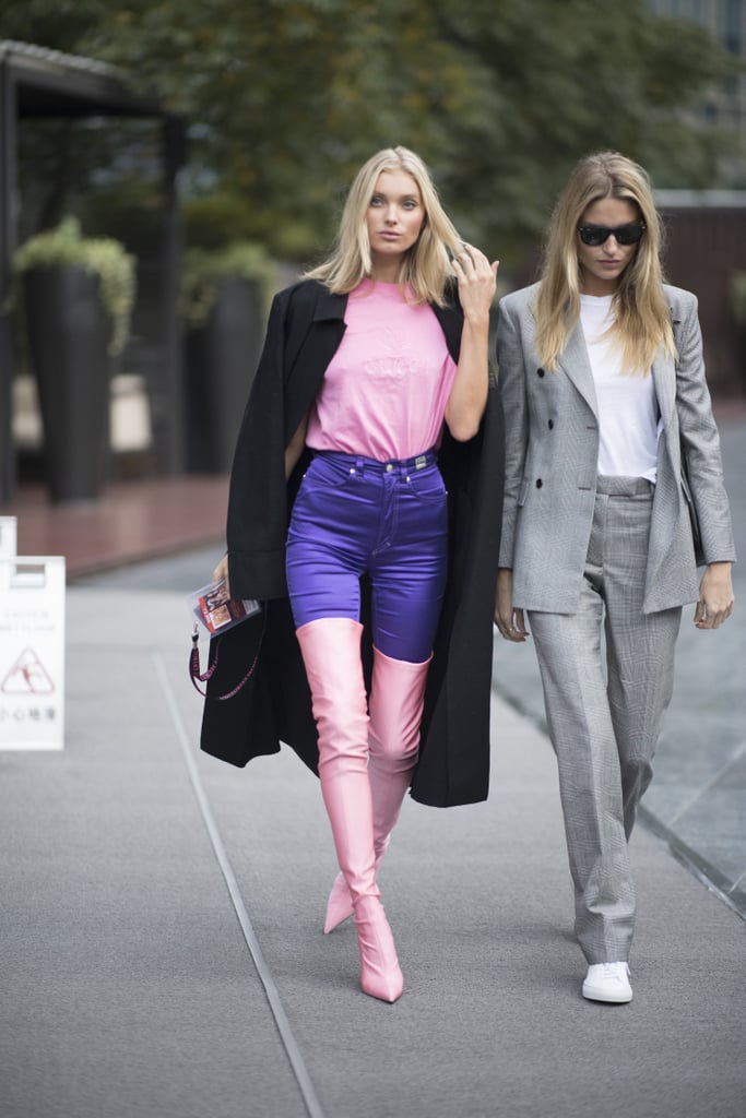 pink knee high boots outfit