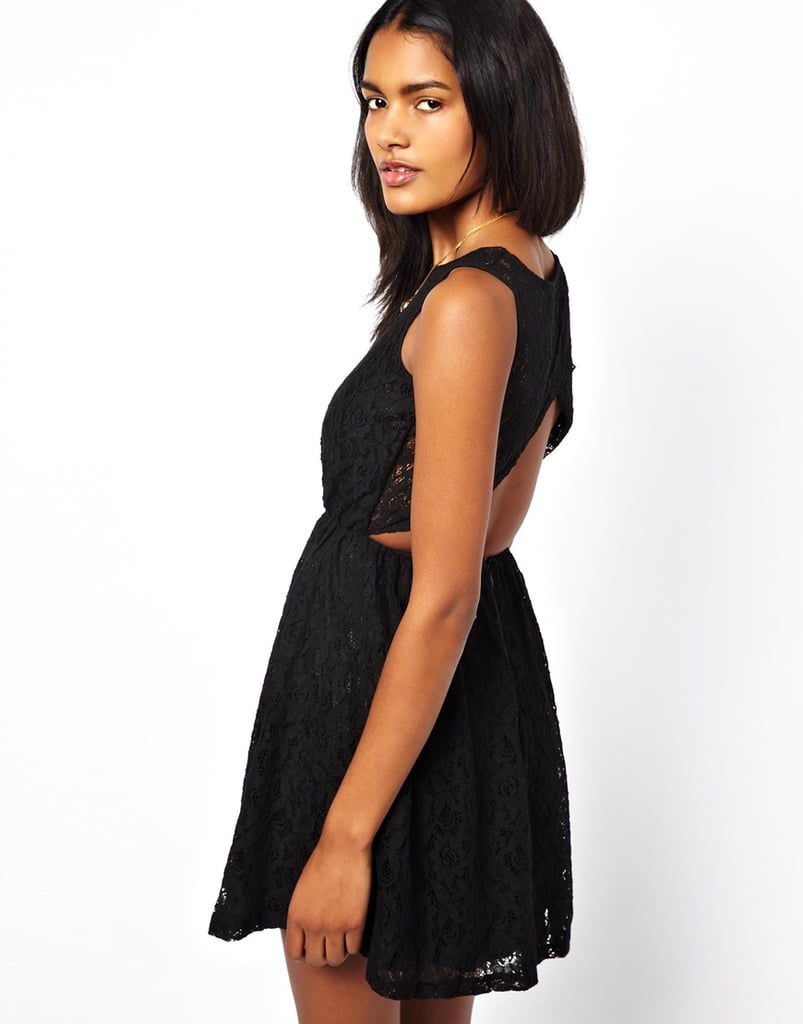 Coco's Fortune Backless Black Lace Dress ($46, originally $91)