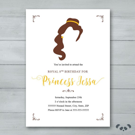 Beauty and the Beast Party Invitations