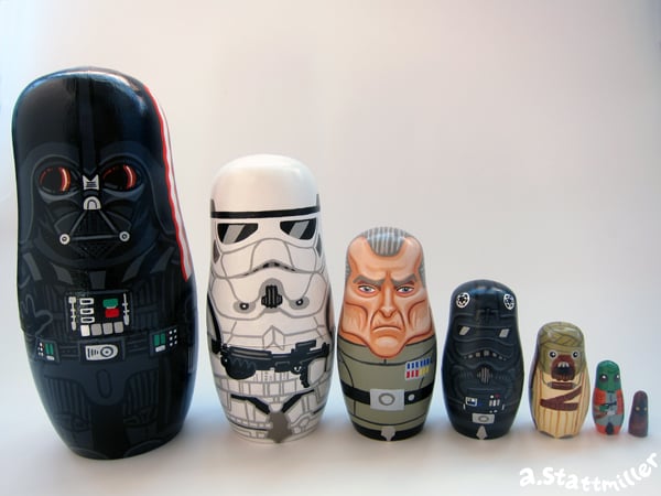 Villains from Star Wars looking pretty cute.