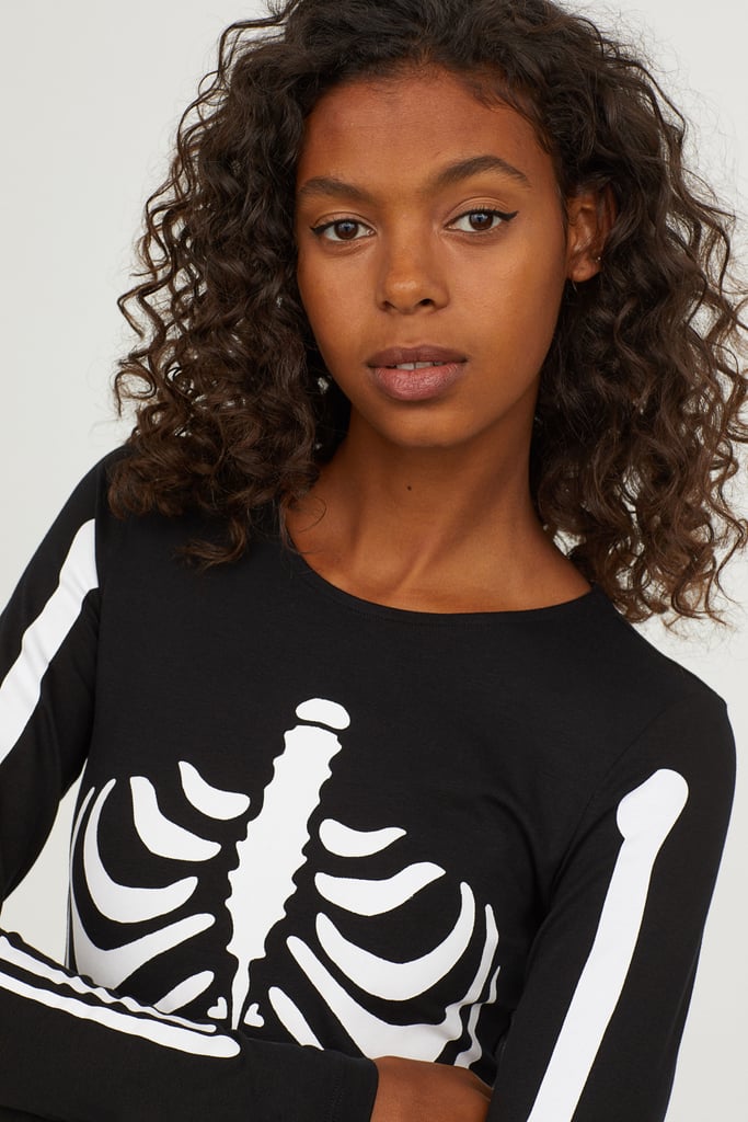 Fitted Skeleton Jersey Dress