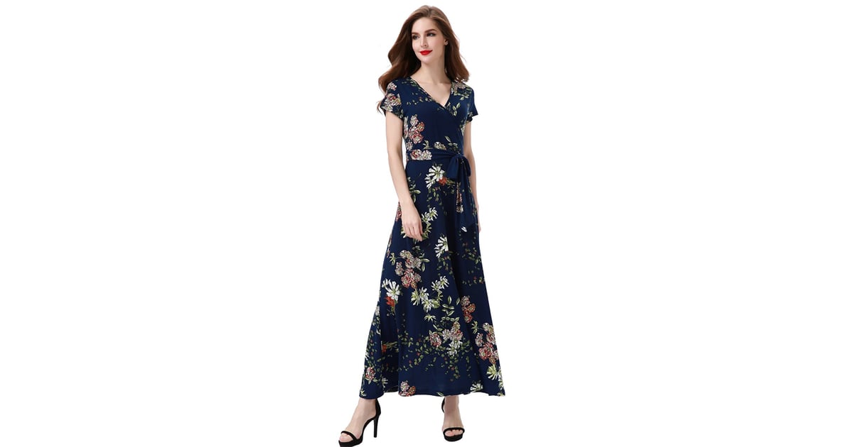 Aphratti Neck Faux Wrap Maxi Dress | Amazon Prime Day Clothes on Sale ...