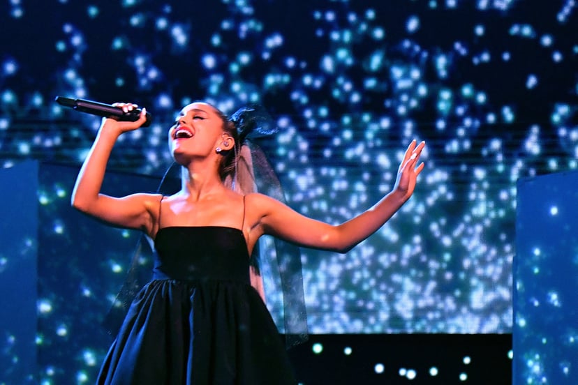 LAS VEGAS, NV - MAY 20:  Ariana Grande performs onstage during the 2018 Billboard Music Awards at MGM Grand Garden Arena on May 20, 2018 in Las Vegas, Nevada.  (Photo by Jeff Kravitz/FilmMagic)