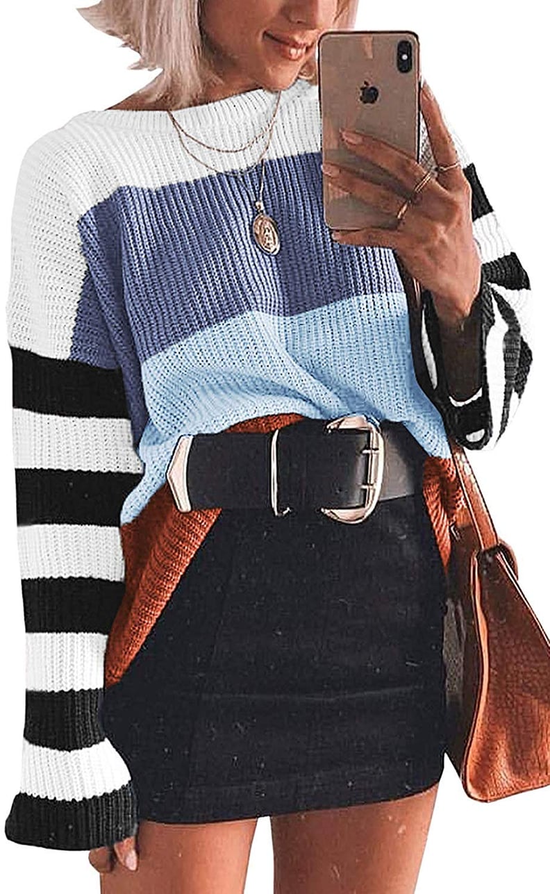Cordat Color-Block Striped Sweater
