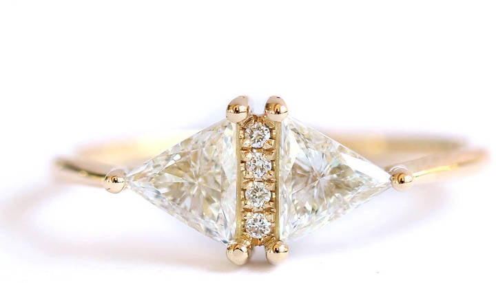 Triangle Diamond Ring
