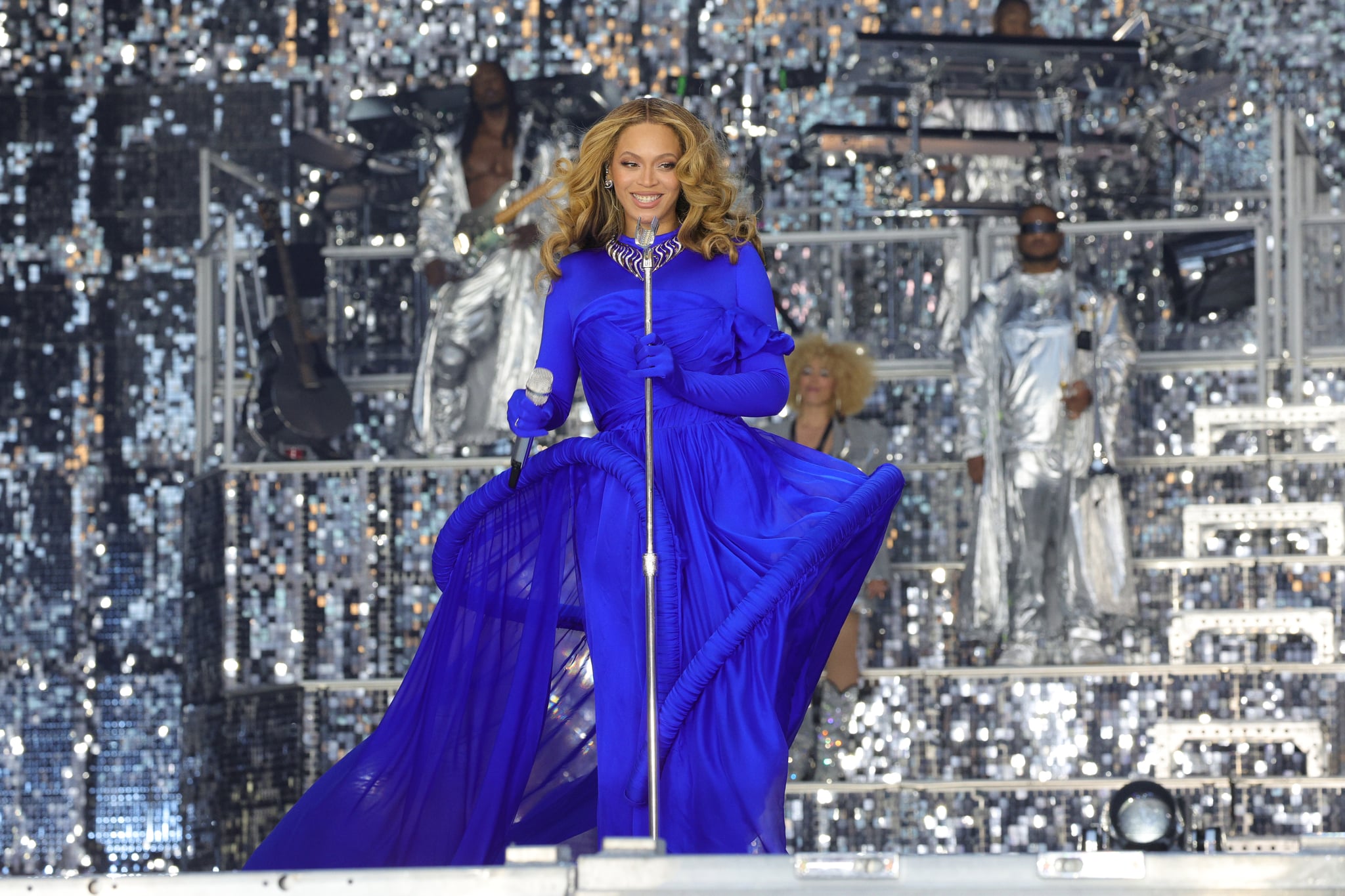 Beyonce top blue jumpsuit