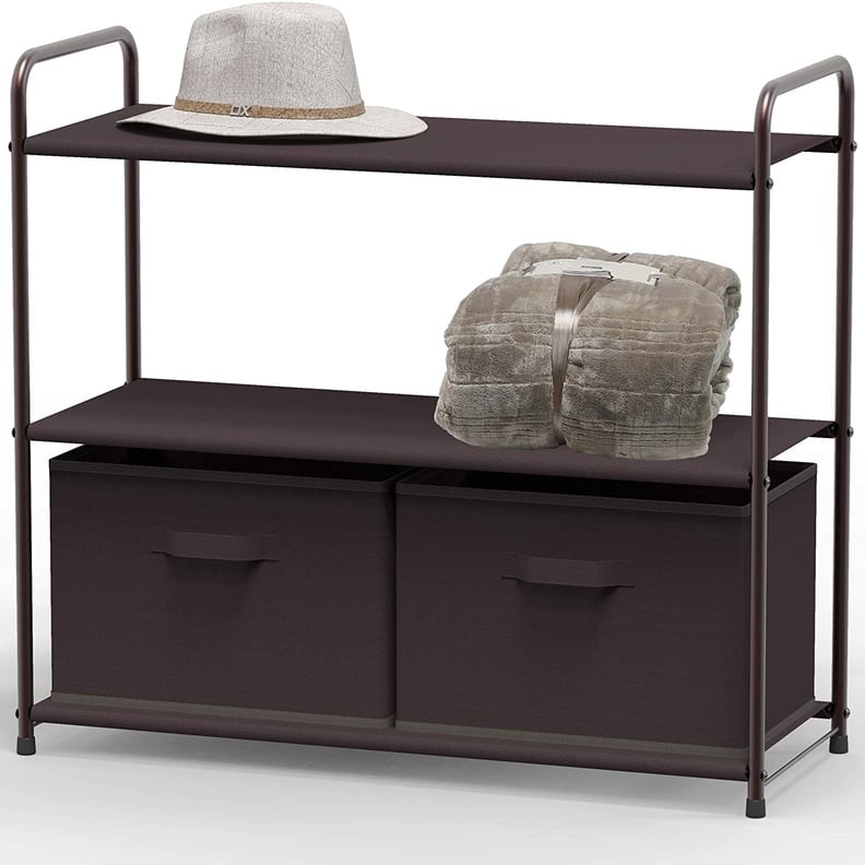 For Lightweight Storage: Simple Houseware 3-Tier Closet Storage With 2 Drawers