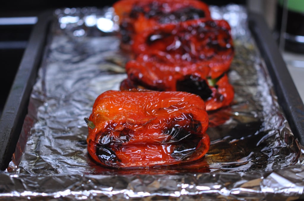 Roasting Red Peppers