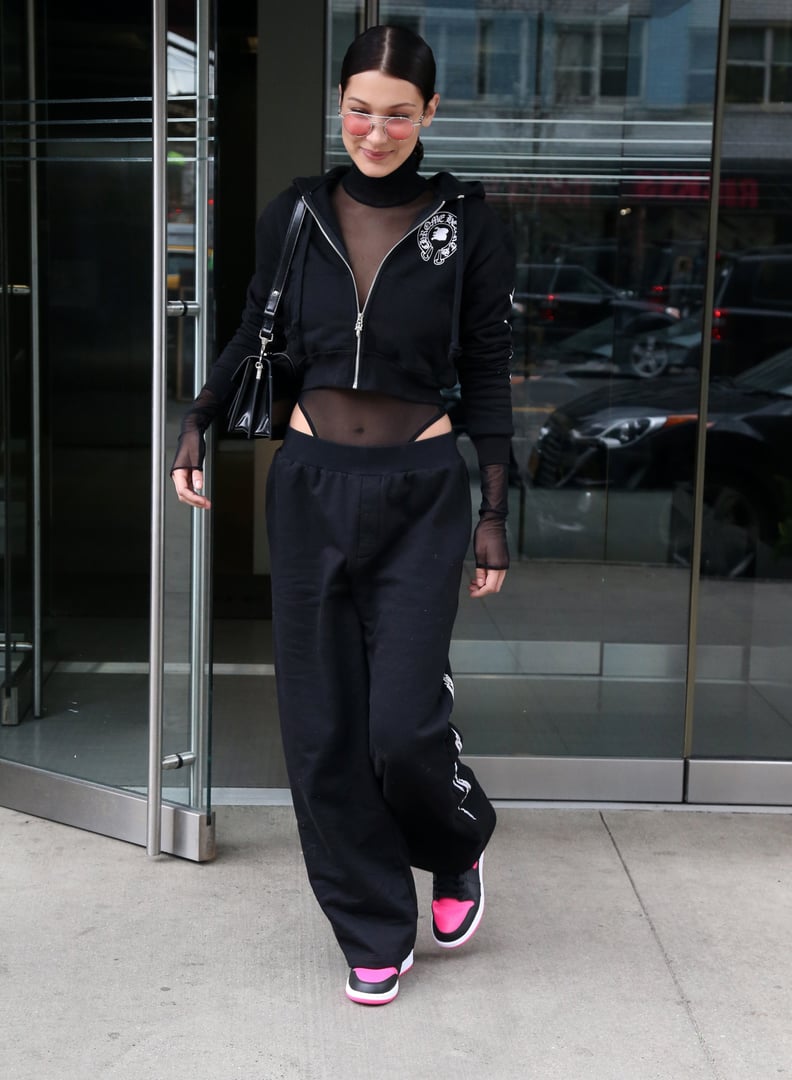 She Styled It With Sweatpants to Show Off Some Hip Cleavage