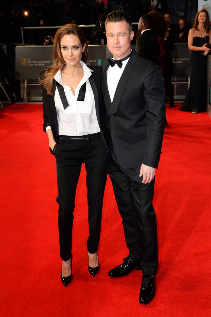 Angelina Jolie and Brad Pitt at the BAFTA Awards 2014