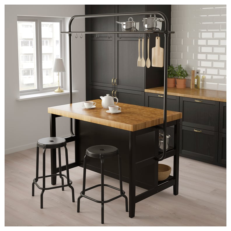 Vadholma Kitchen Island With Rack