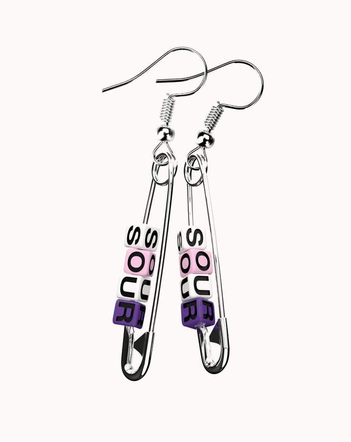 Sour Safety Pin Earrings