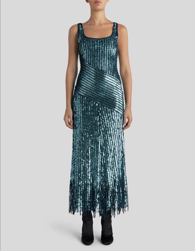 Etro Long Sequin-Embellished Dress