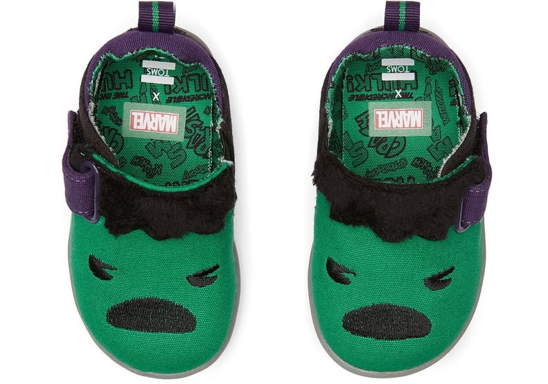 Toms Green Marvel Hulk Embroidered Applique Baby Whiley Sneakers