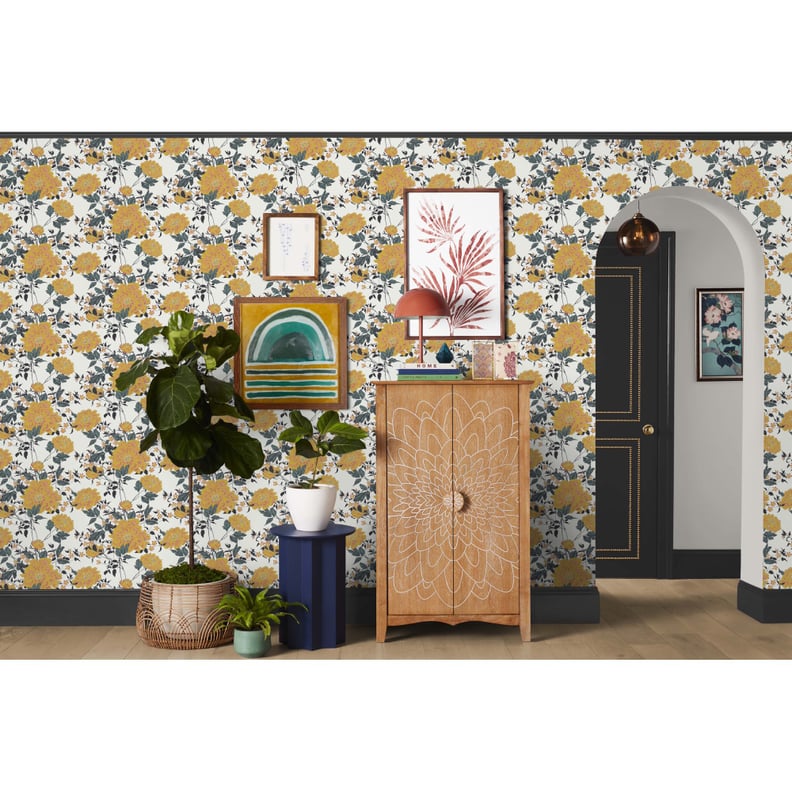 Drew Barrymore Flower Home Vintage Floral Yellow Peel & Stick Wallpaper