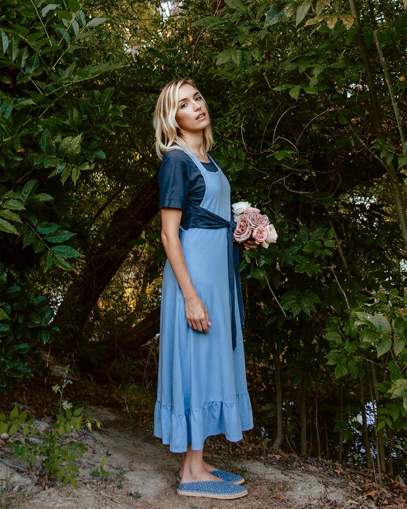 Mien Studios Fine Day Pinafore Dress in Sky Blue