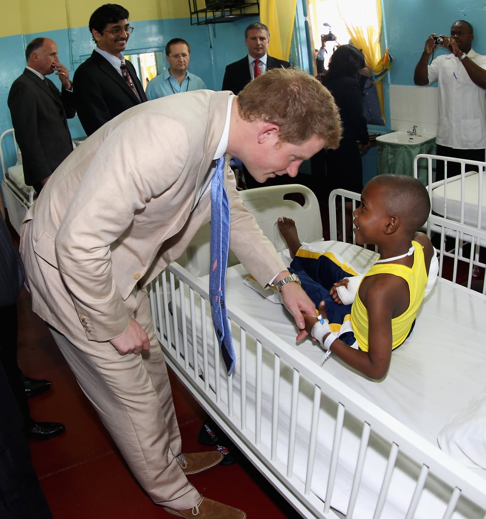 When Harry embarked on his first solo royal tour, there were several tributes to his late mother woven through his schedule. One of them came with a visit to the Bustamante Children's Hospital in Kingston, Jamaica. Diana was due to visit in 1997, but her untimely passing meant she never made it. Fifteen years later, Harry fulfilled his mother's wish by making the visit himself — spending more time there than was originally allocated — as he met with the patients and staff.