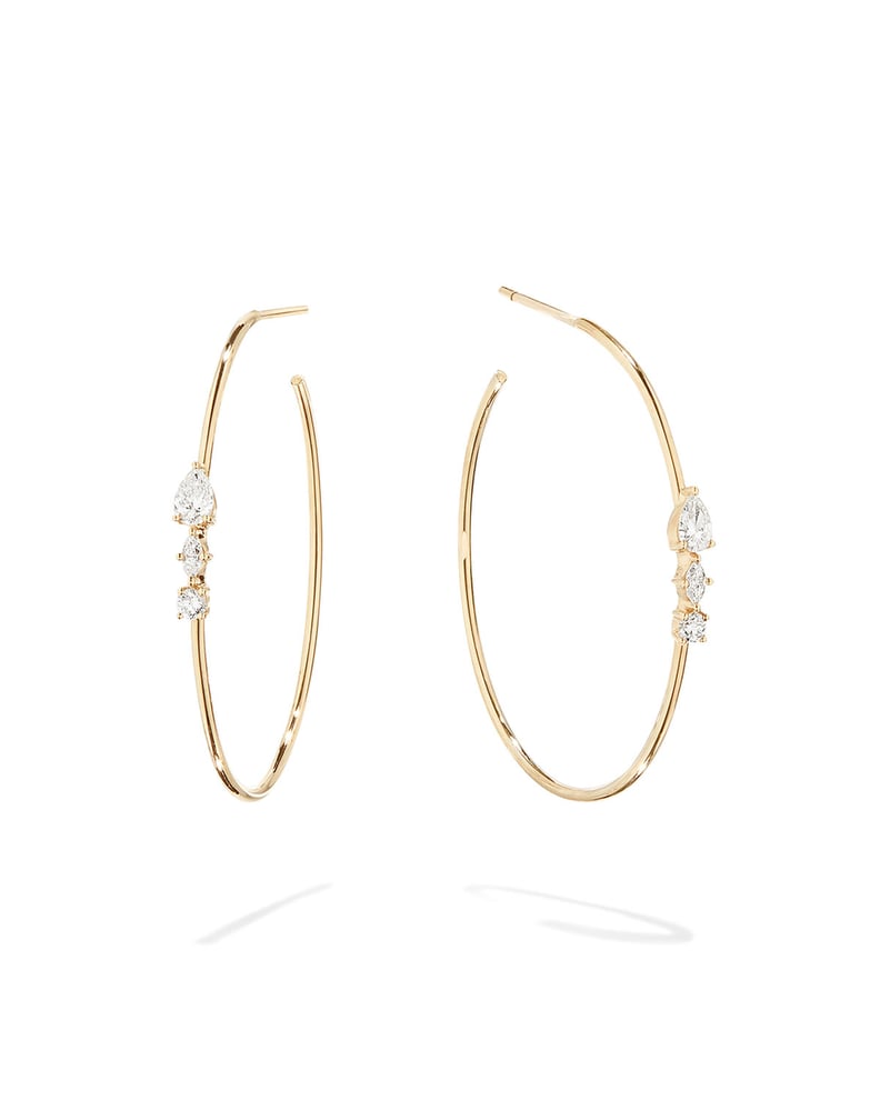 Lana Magic Gold Diamond Cluster Hoop Earrings