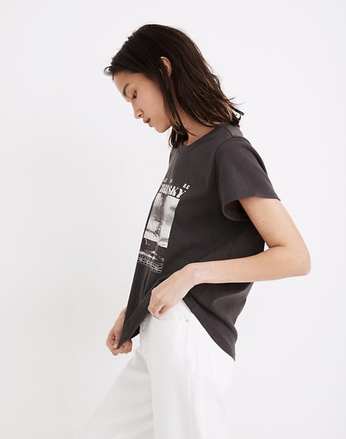 Let Us Be the Sky Graphic Shrunken Shirttail Tee