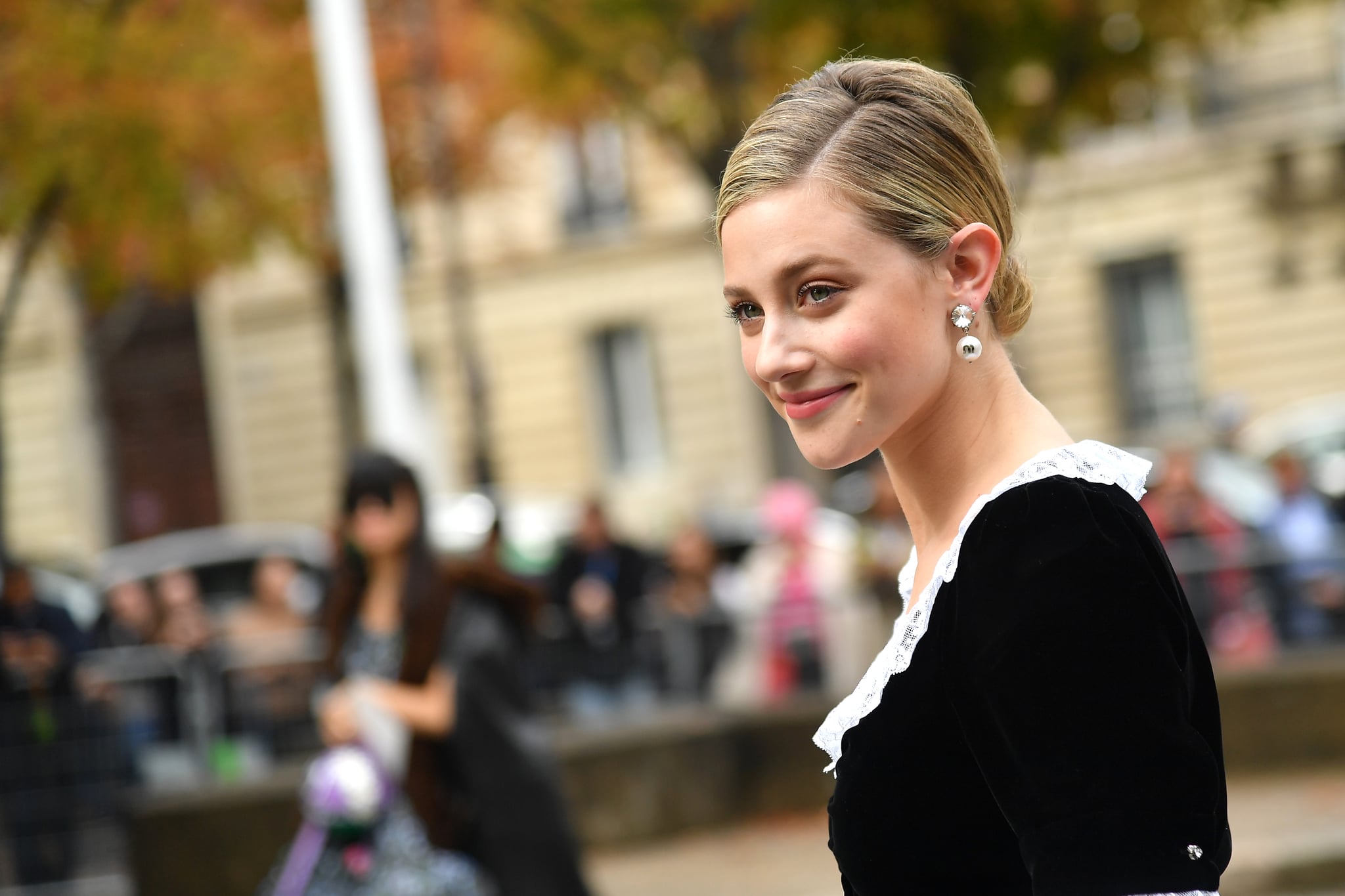 PARIS, FRANCE - OCTOBER 01: Lili Reinhart attends the Miu Miu Womenswear Spring/Summer 2020 show as part of Paris Fashion Week on October 01, 2019 in Paris, France. (Photo by Jacopo Raule/Getty Images)