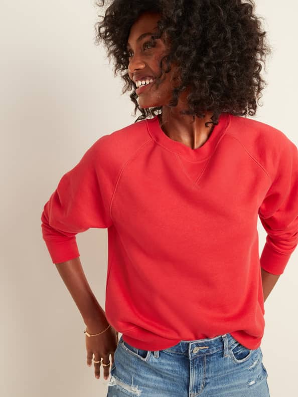 Old navy red sweatshirt sales