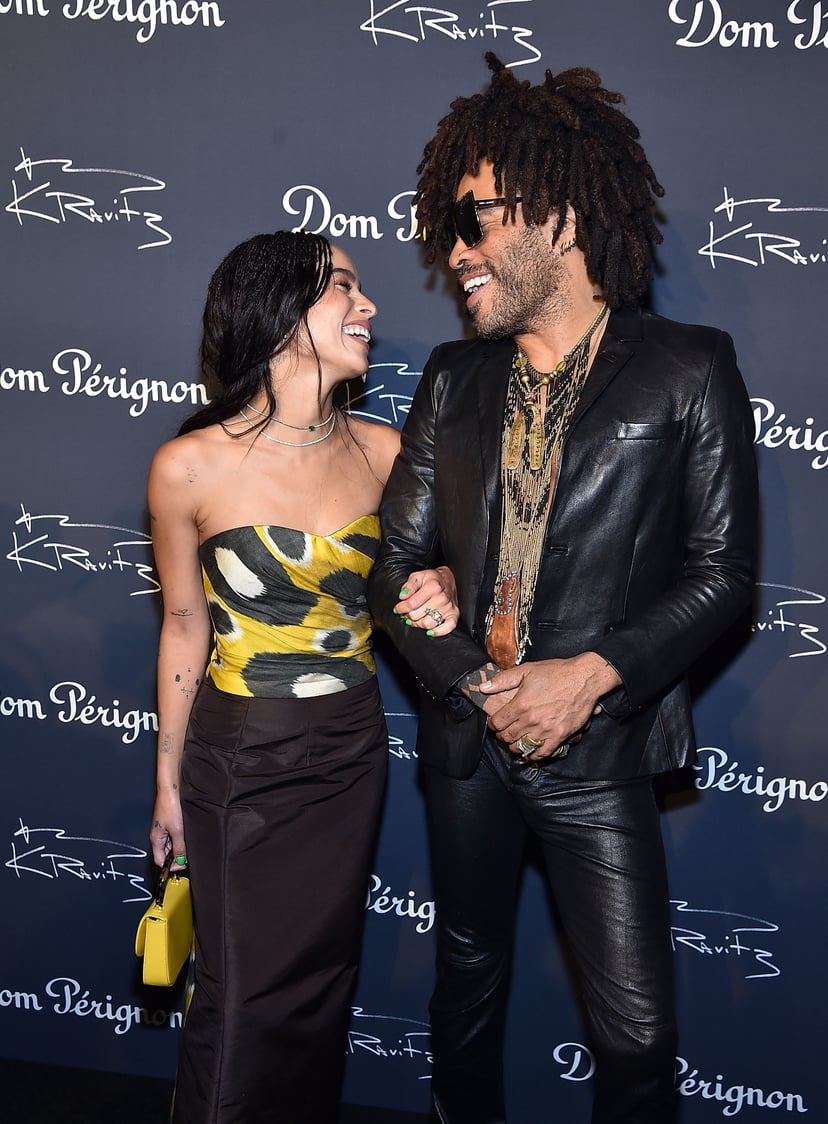 NEW YORK, NY - SEPTEMBER 28:  Zoe Kravitz and Lenny Kravitz attend the Dom Perignon & Lenny Kravitz: 'Assemblage' Exhibition at Skylight Modern on September 28, 2018 in New York City.  (Photo by Theo Wargo/Getty Images)