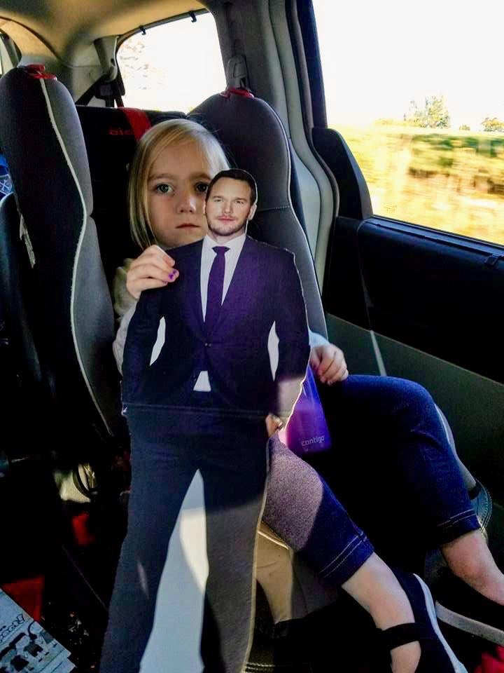 Girls Gets Chris Pratt Cut-Out For Her Birthday