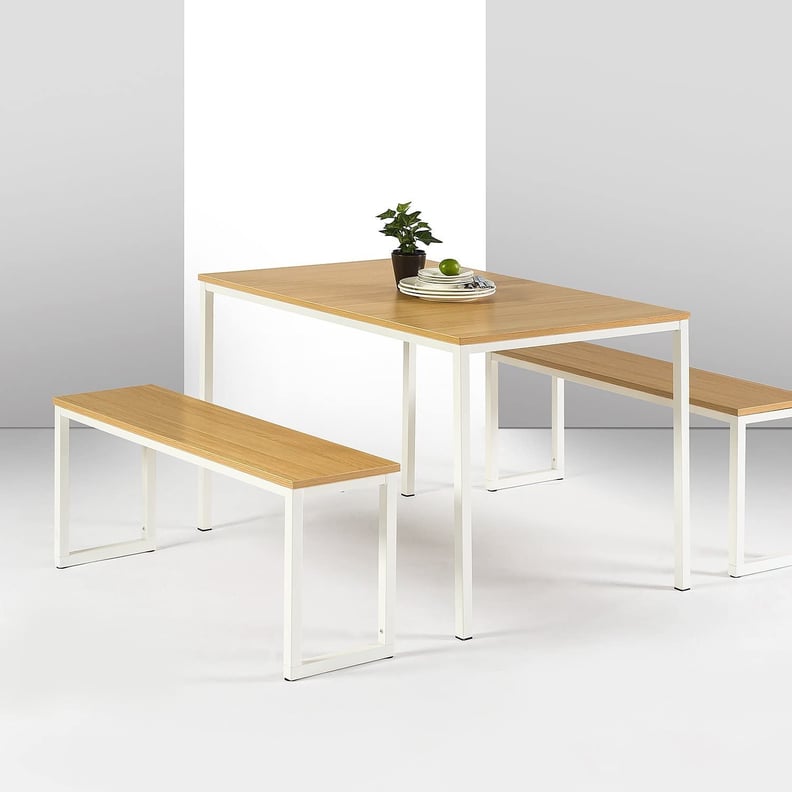 Contemporary Dining: Zinus Louis Modern Studio Collection Soho Dining Table with Two Benches