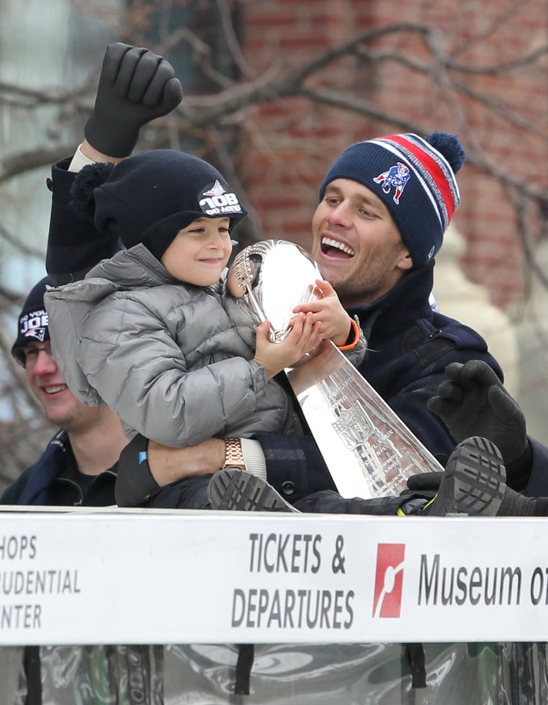 Tom Brady and Kids at Super Bowl Parade 2015 | POPSUGAR ...