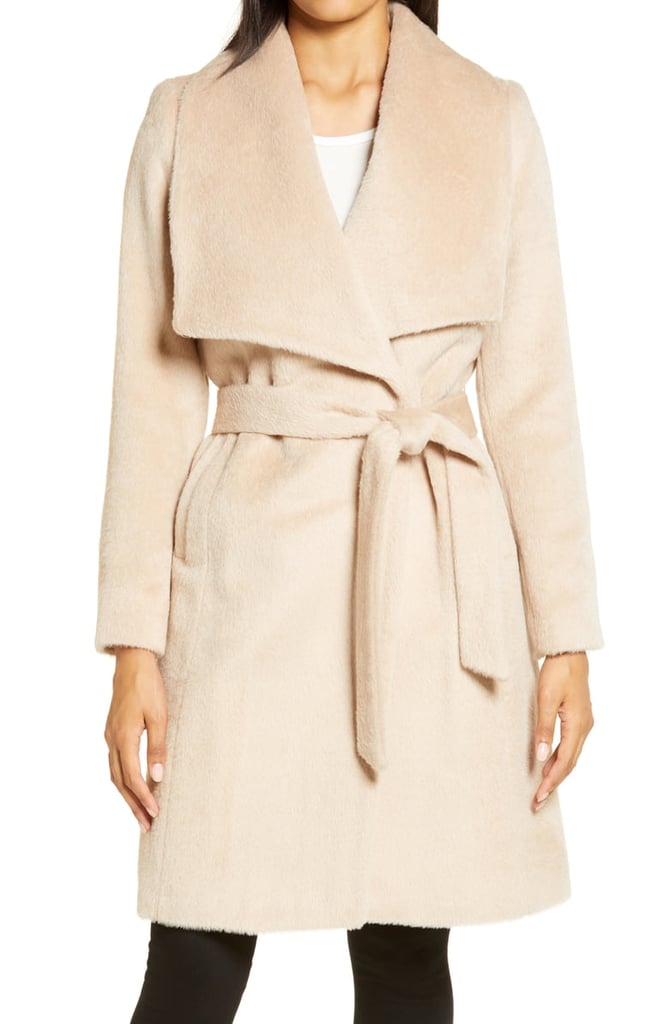 Cole Haan Wool & Alpaca Blend Wrap Coat