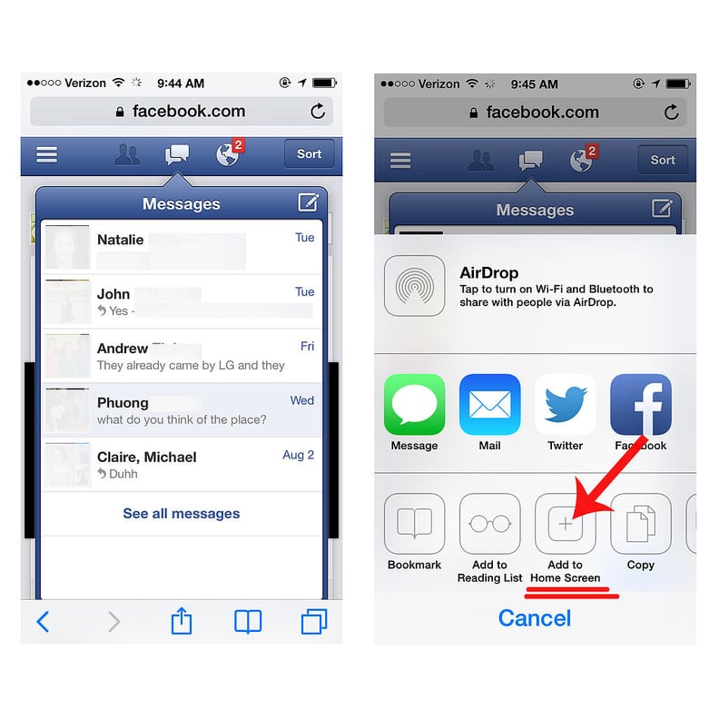 Send Facebook Messages Without Downloading the Separate App