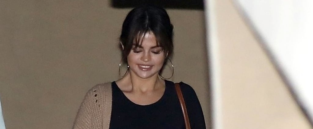 Selena Gomez's Black Ankle Boots With Chains