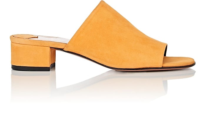 Barneys New York Square-Toe Suede Mules