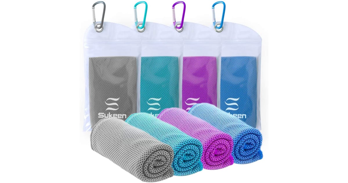 Cooling Towel Sukeen 4Pack Cooling Towels Best Gym Towels POPSUGAR Fitness Photo 3