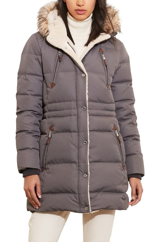 Lauren Ralph Lauren Faux Fur Trim Down & Feather Fill Parka