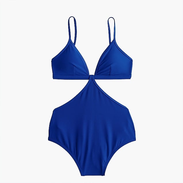 J. Crew CutOut OnePiece Swimsuit Kim Kardashian Wears Blue One