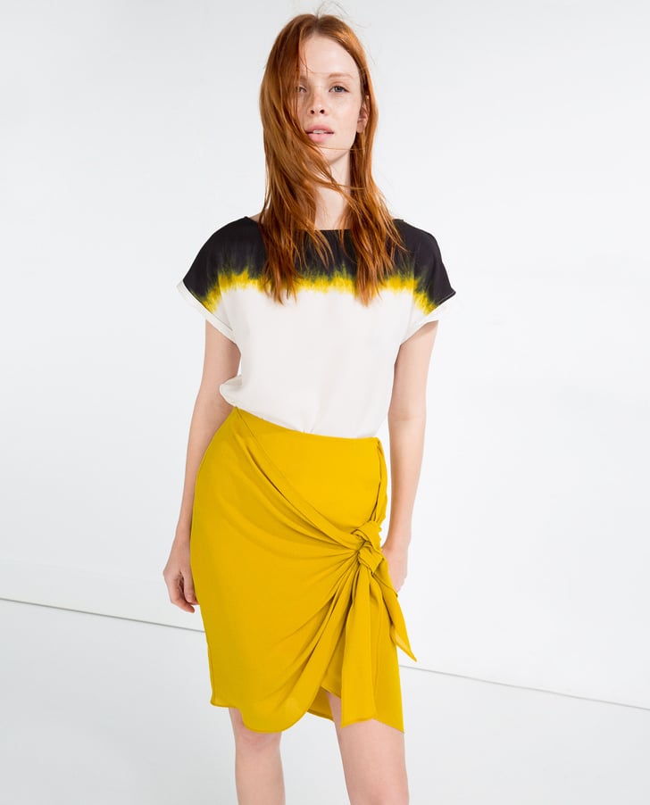 zara knot skirt