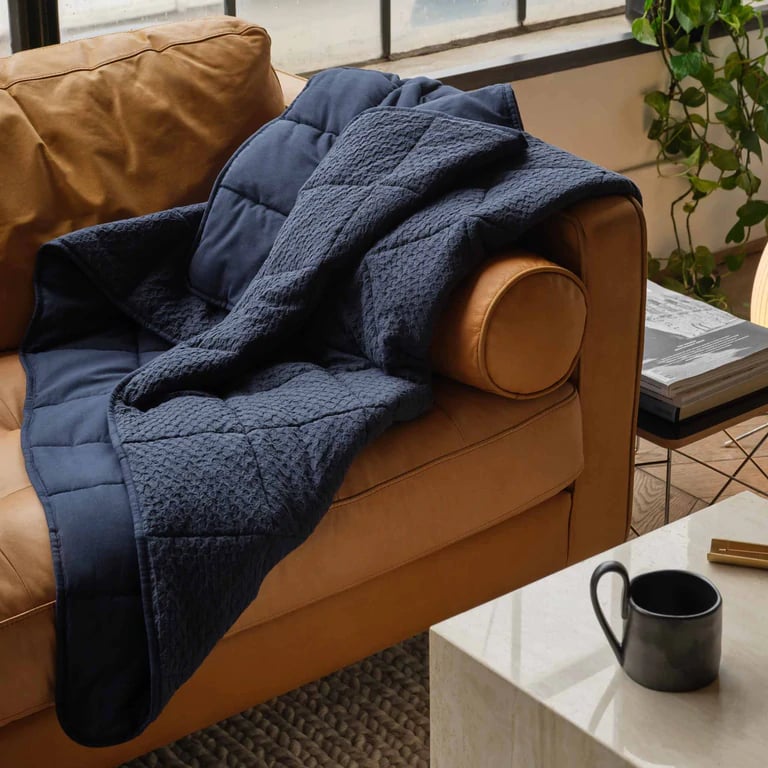 For Stress and Anxiety: Brooklinen Weighted Throw Blanket