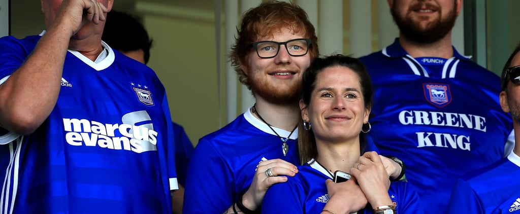 Ed Sheeran and Cherry Seaborn at Sky Bet Championship Match