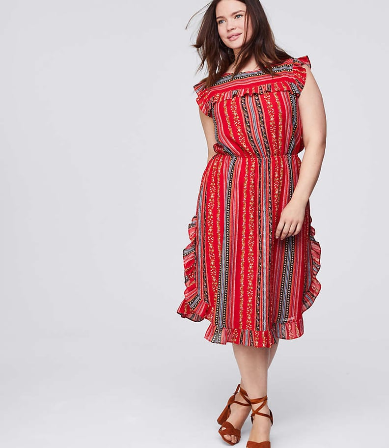 LOFT Plus Sirena Ruffle Dress