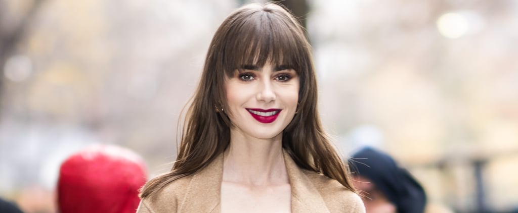 Lily Collins's Pamela Anderson Messy-Bun Hairstyle