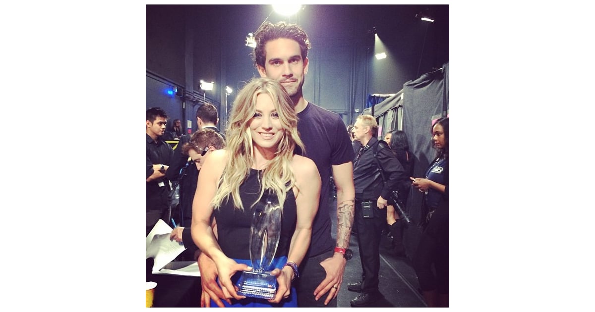 Kaley Cuoco posed backstage with her new husband — and new People's