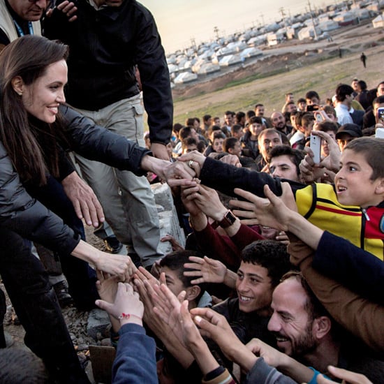 Angelina Jolie at Refugee Camp in Iraq January 2015