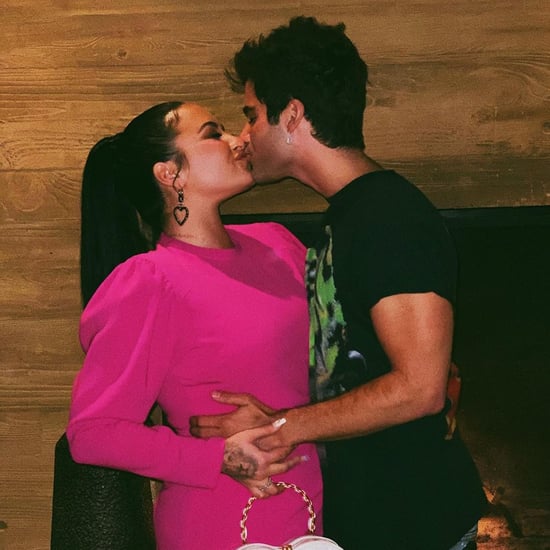 Demi Lovato's Pink Date-Night Dress and Heart-Shaped Bag